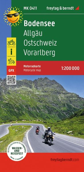 Bodensee Motorradkarte 1:200.000 freytag & berndt