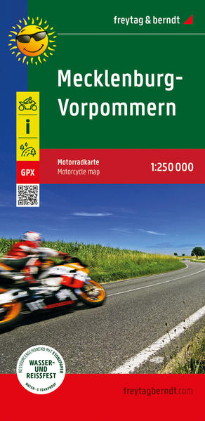 Mecklenburg-Vorpommern Motorradkarte 1:250.000 freytag & berndt