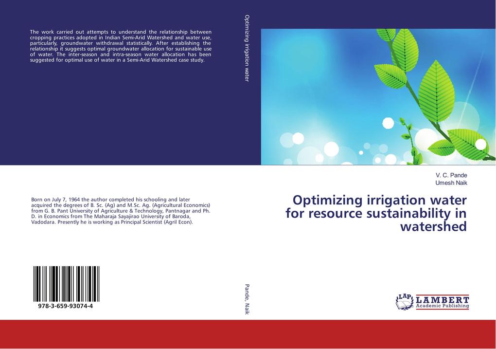 Optimizing irrigation water for resource sustainability in watershed