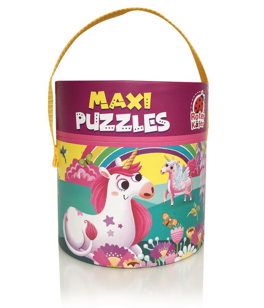 Image of Maxi Puzzles in Tube 2in1 Unicorns RK1080-03