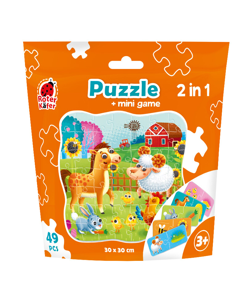 Puzzle in stand-up pouch 2 in 1. Farm RK1140-05