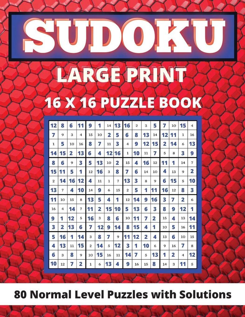 Sudoku Large Print 16x 16
