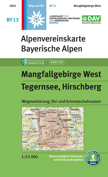 Mangfallgebirge West Tegernsee Hirschberg 1:25.000