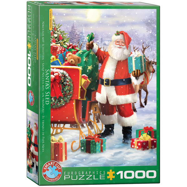 Eurographics 6000-5639 - Nikolaus mit Schlitten von Simon Tread Puzzle 1.000 Teile