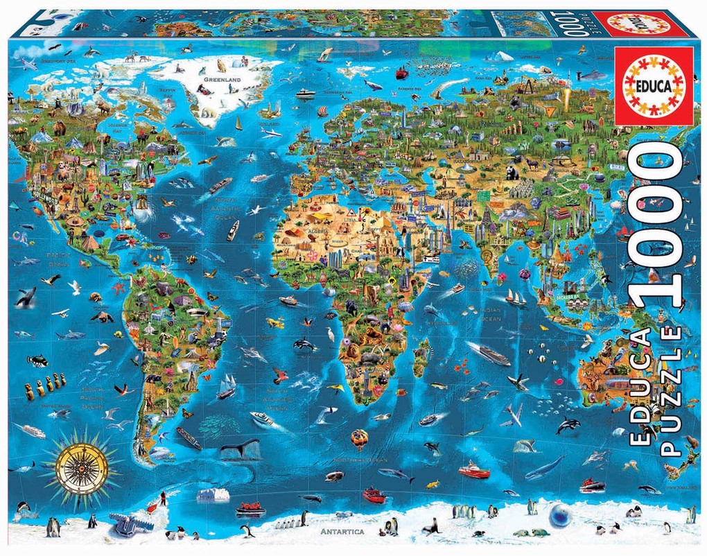 Image of Educa - Weltwunder 1000 Teile Puzzle