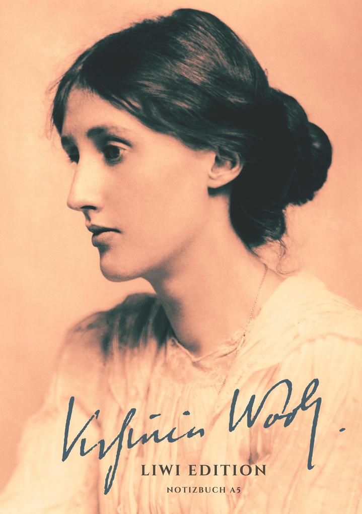 Notizbuch für Autorinnen und Autoren - schön gestaltet mit Leseband - A5 Hardcover liniert - Virginia Woolf - 100 Seiten 90g/m² - FSC Papier