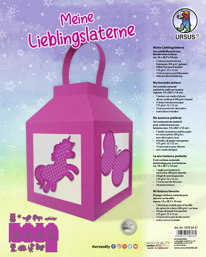 URSUS Laternenzeit Meine Lieblingslaterne eosin