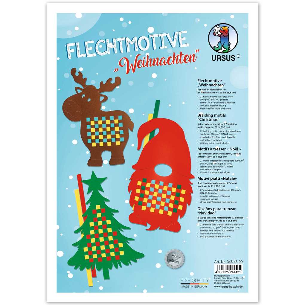 URSUS Flechten Weihnachten 9 Flechtmotive