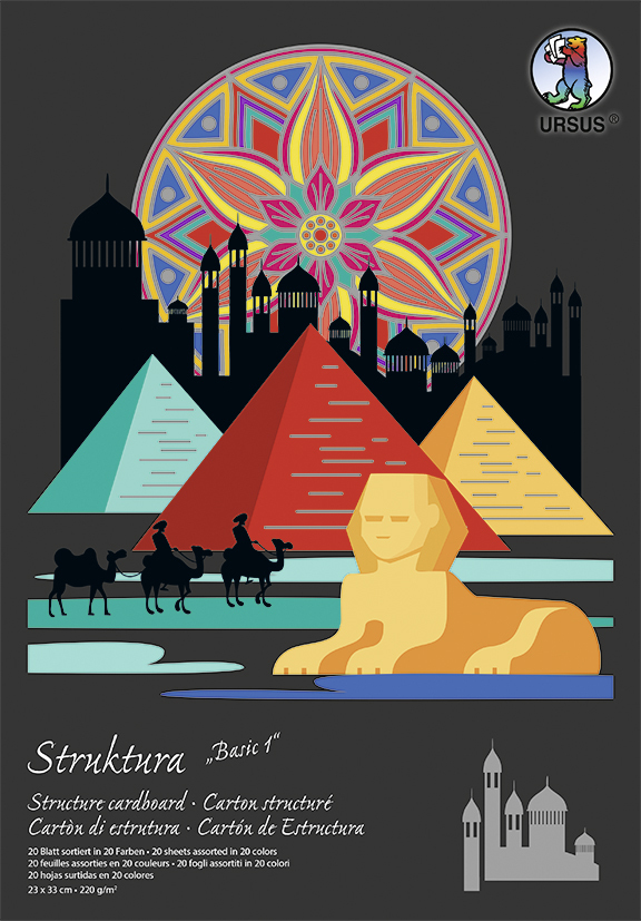 URSUS Sonderedition Strukturkarton-Block Sonderedition Structura Basic 1 23 x 33 cm