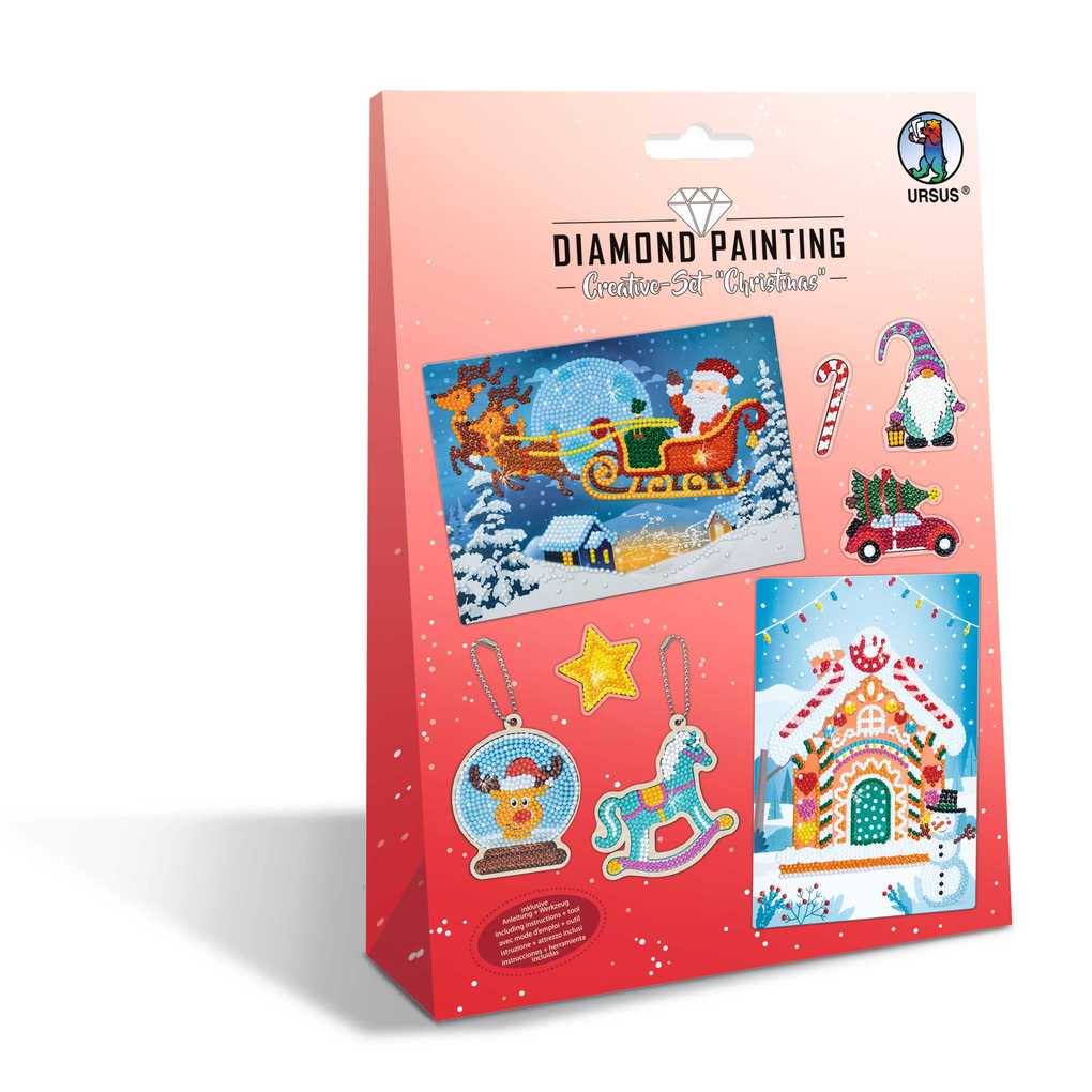 URSUS Kinder-Bastelsets Diamond Painting Creative Set Christmas
