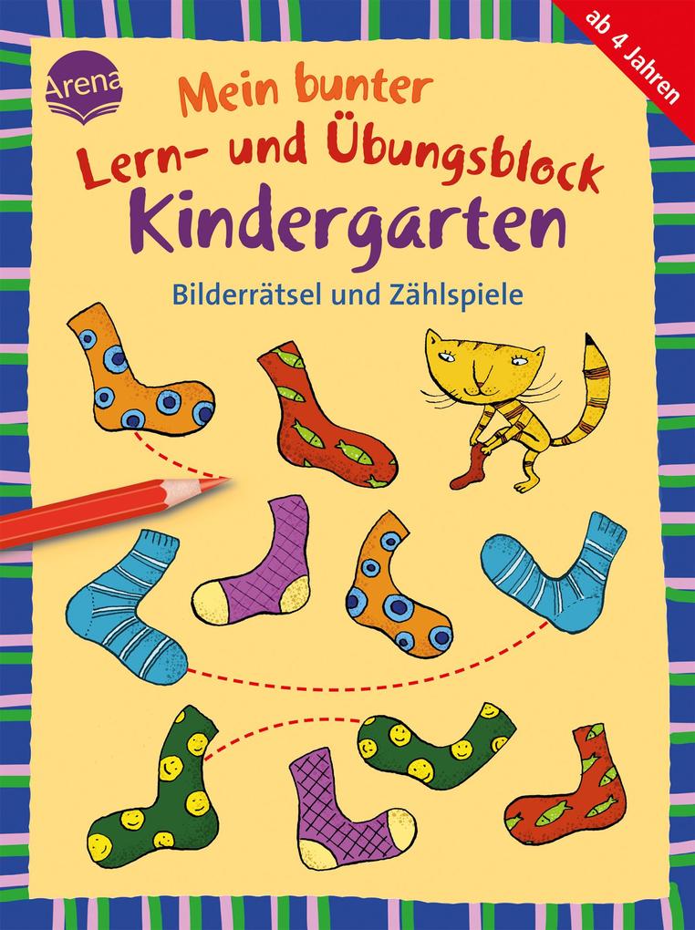 Image of Mein bunter Lern- und Übungsblock Kindergarten. Bilderrätsel und Zählspiele