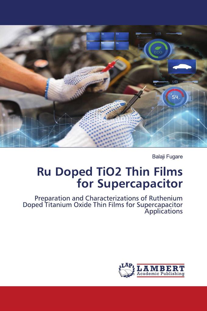 Ru Doped TiO2 Thin Films for Supercapacitor