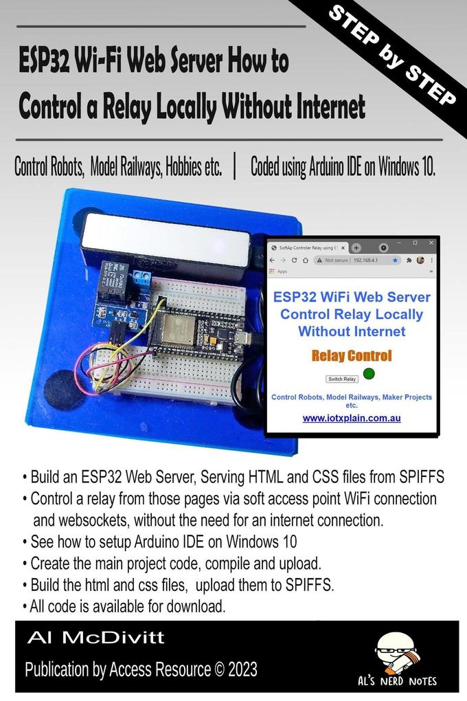 ESP32 Wi-Fi Web Server How to Control a Relay Locally Without Internet