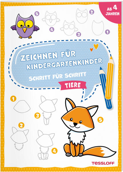 Image of Zeichnen für Kindergartenkinder. Schritt für Schritt. Tiere