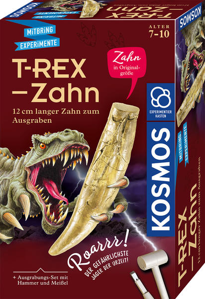 Image of KOSMOS 636173 - T-Rex-Zahn, Dino-Ausgrabungs-Set, Mitbring-Experimente