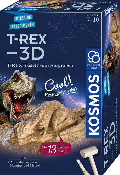 Image of KOSMOS 636159 - T-Rex 3D, Dino-Ausgrabungs-Set, Mitbring-Experimente
