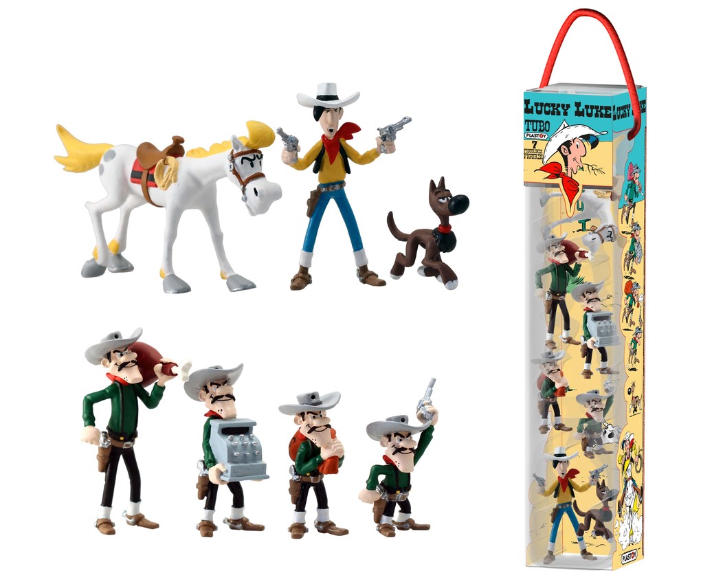 Pegasus PLA70387 - Lucky Luke 7er Figuren Set