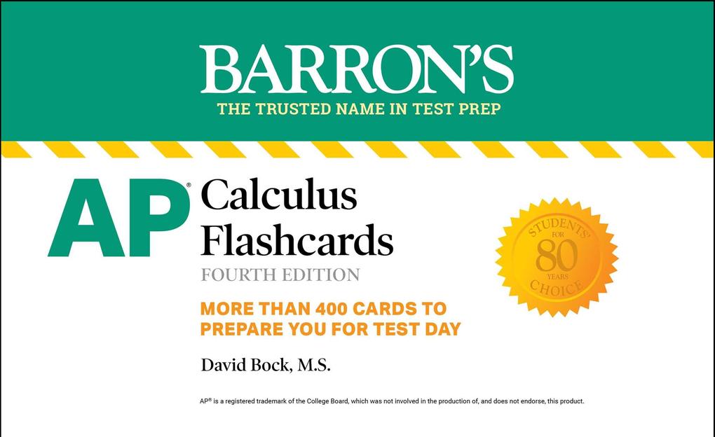 AP Calculus Flashcards Fourth Edition: Up-to-Date Review and Practice