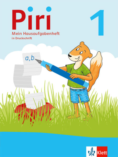 Piri 1-4. Paket Hausaufgabenheft in Druckschrift (5er-Paket) Klasse 1
