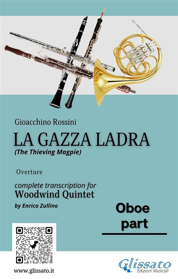 Oboe part of La Gazza Ladra overture for Woodwind Quintet