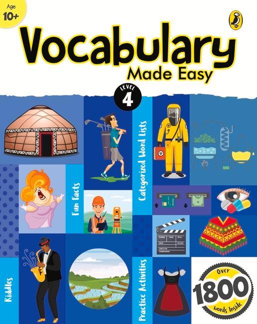 Vocabulary Made Easy Level 4: Fun Interactive English Vocab Builder Activity & Practice Book with Pictures for Kids 10+ Collection of 1800+ Everyday Words Fun Facts Riddles for Children Grade 4