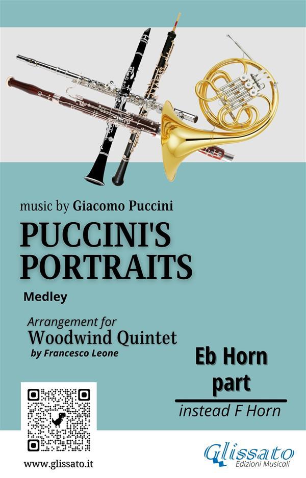 French Horn in Eb part of Puccini‘s Portraits for Woodwind Quintet