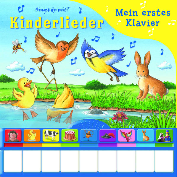 Image of Kinderlieder - Mein erstes Klavier - Pappbilderbuch mit Klaviertastatur 9 Kinderliedern und Vor- und Nachspielfunktion