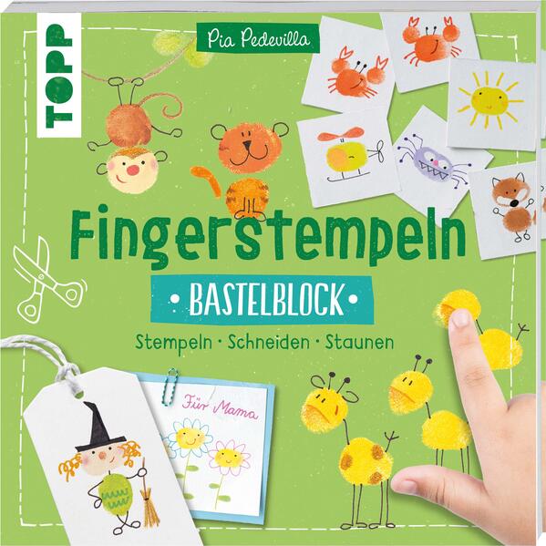 Image of Fingerstempeln. Bastelblock