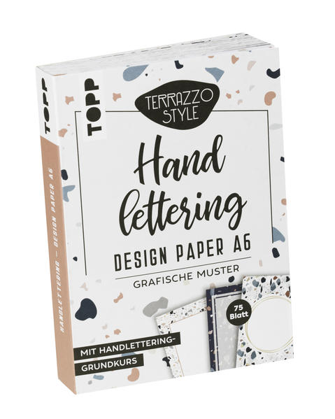 Image of Handlettering Design Paper Block Terrazzo A6