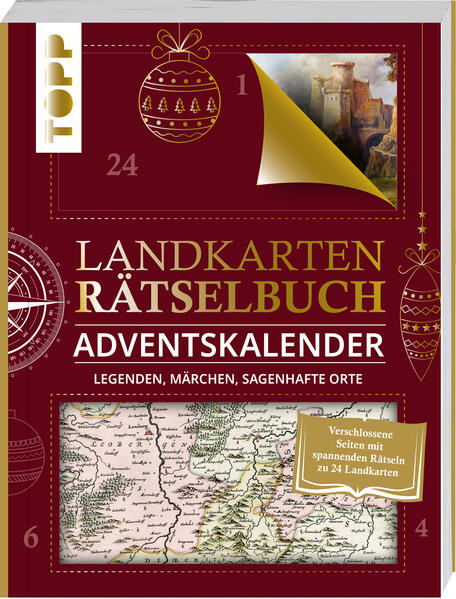 Landkarten Rätselbuch Adventskalender. Legenden Märchen sagenhafte Orte