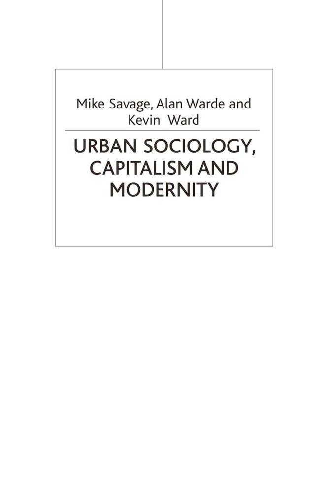 Urban Sociology Capitalism and Modernity