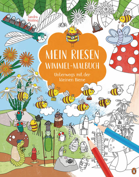 Image of Mein Riesen-Wimmel-Malbuch - Unterwegs mit der kleinen Biene