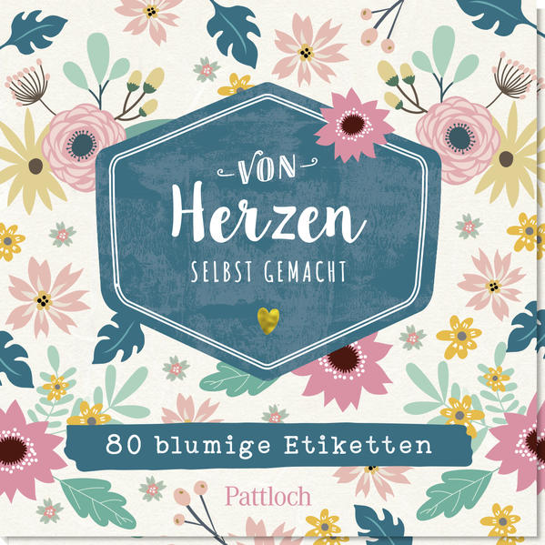 Image of Von Herzen selbst gemacht - 80 blumige Etiketten
