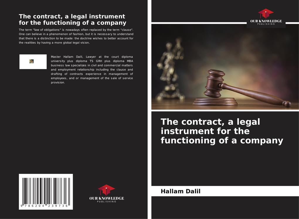 The contract a legal instrument for the functioning of a company