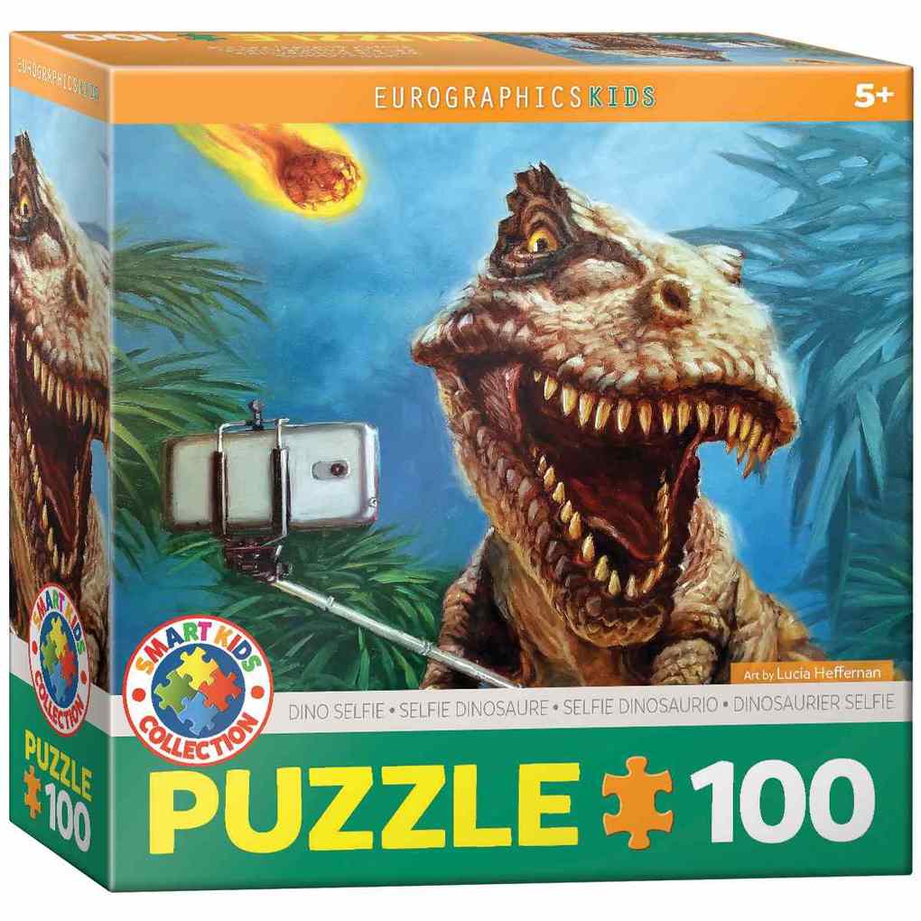 Eurographics 6100-5555 - Dinosaurier Selfie-Heffernan Puzzle 100 Teile