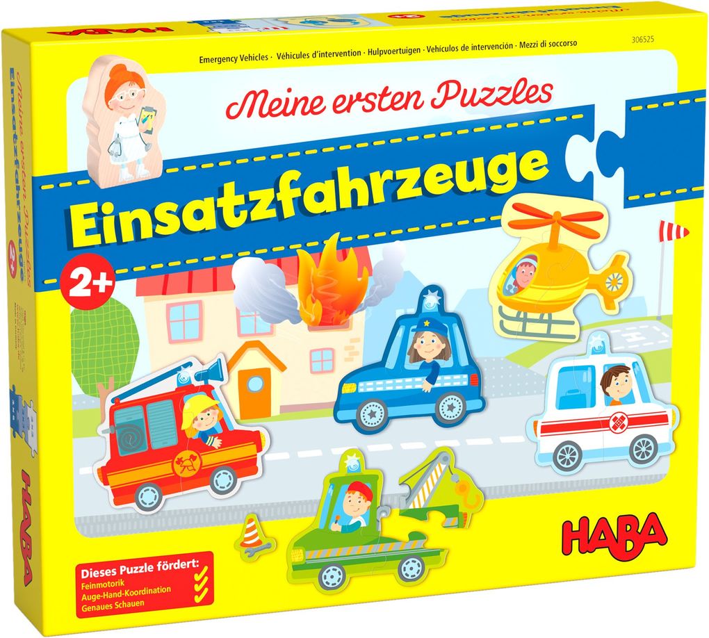 Image of HABA 306525 - Meine ersten Puzzles, Einsatzfahrzeuge