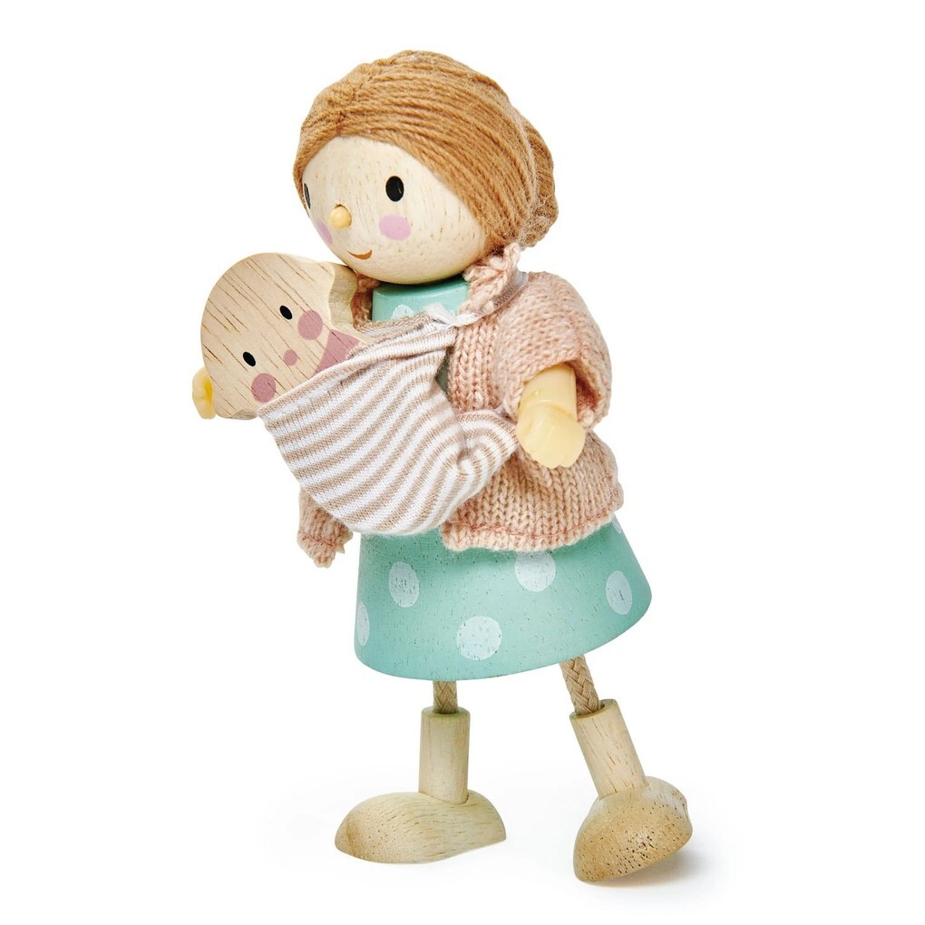 Tender leaf Toys - Mrs Goodwood & Baby für Puppenhaus