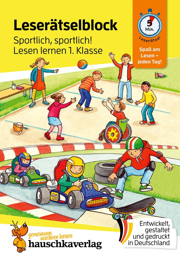 Lese-Rätselblock - Sportlich sportlich! Lesen lernen 1. Klasse