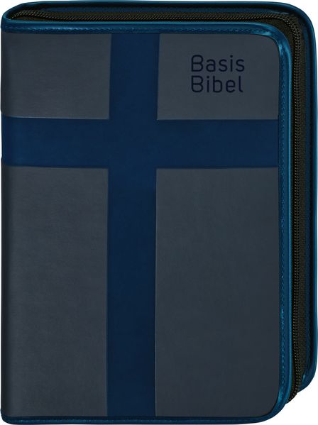 BasisBibel. Die Kompakte. Hülle mit Reißverschluss. Blau