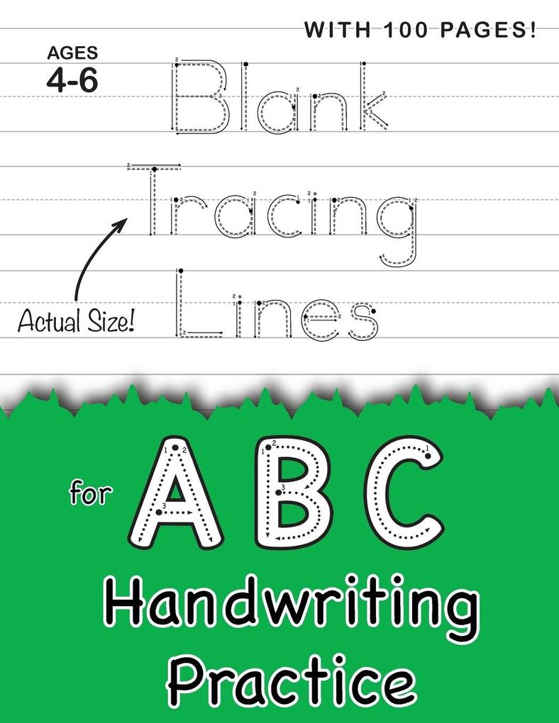 Image of Blank Tracing Lines for ABC Handwriting Practice (Large 8.5x11 Size!)