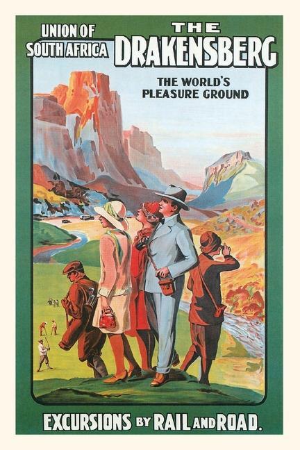 Vintage Journal The Drakensberg South Africa Travel Poster
