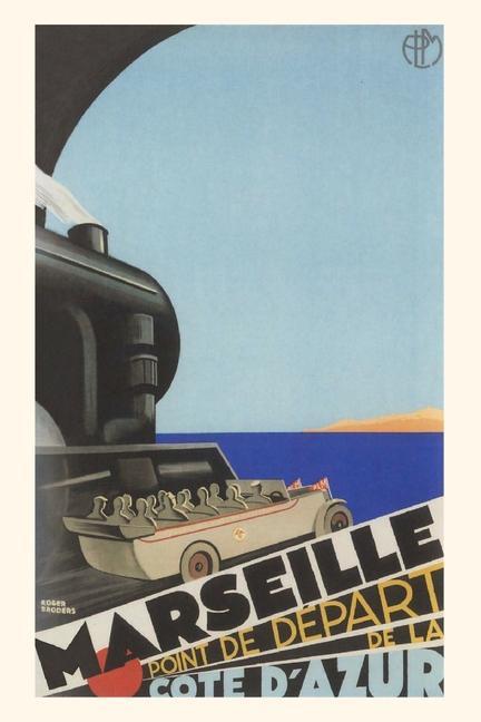 Vintage Journal Marseille Travel Poster