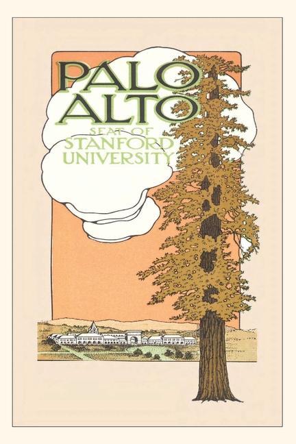 Vintage Journal Palo Alto and Stanford University Travel Poster
