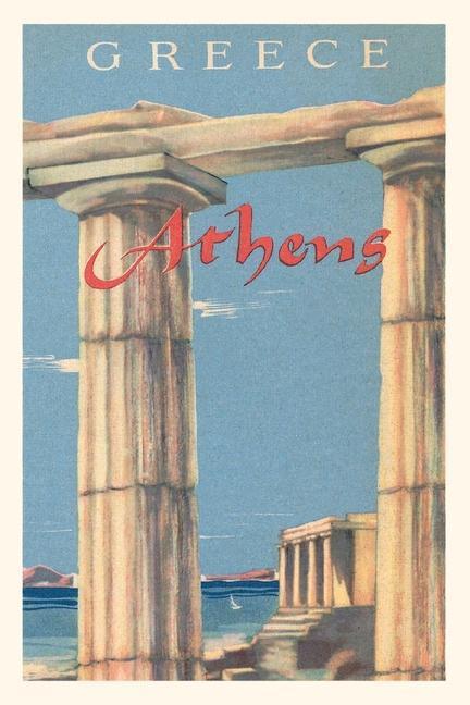 Vintage Journal Athen Greece Travel Poster