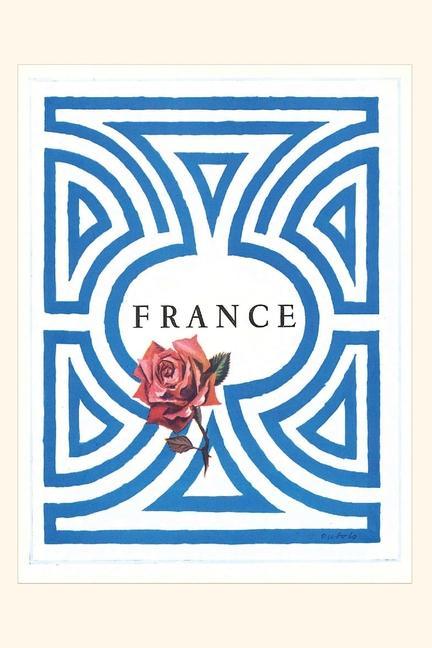 Vintage Journal France with Rose Poster