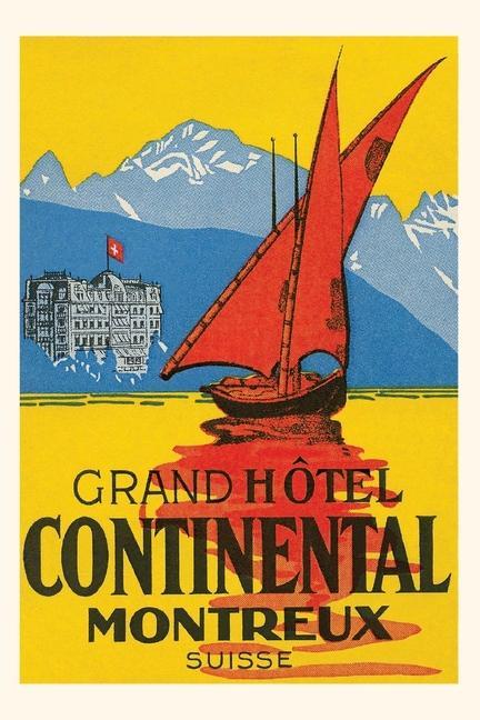 Vintage Journal Montreux Switzerland Travel Poster