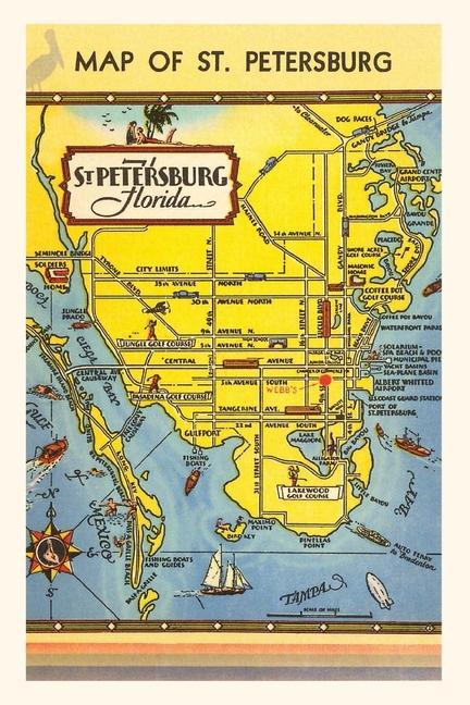 Vintage Journal Map of St. Petersburg Florida