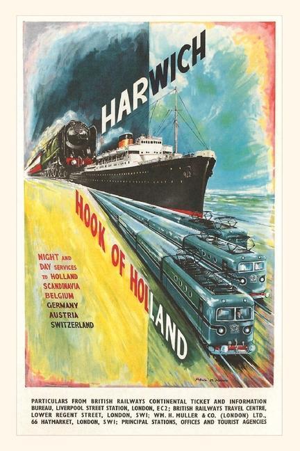 Vintage Journal Harwich to Hook of Holland Travel Poster