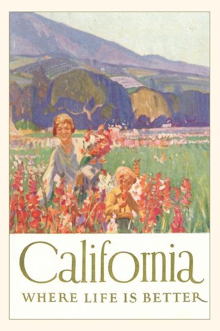 Vintage Journal ‘California where life is better‘ Travel Poster