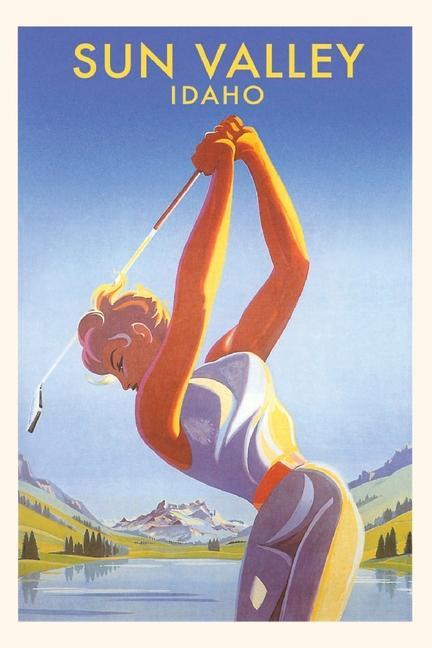 Vintage Journal Sun Valley Golfer Travel Poster